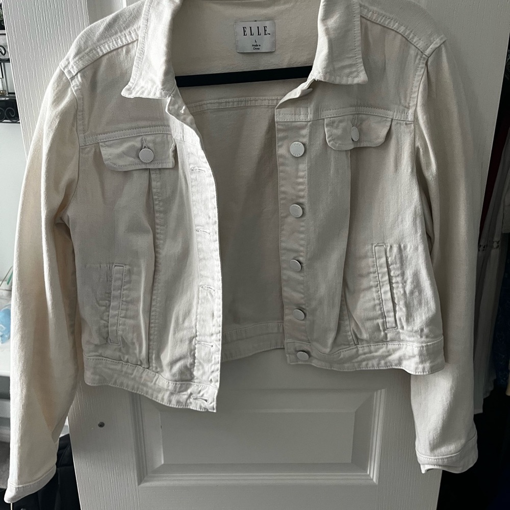 Elle Off-White Denim Jacket